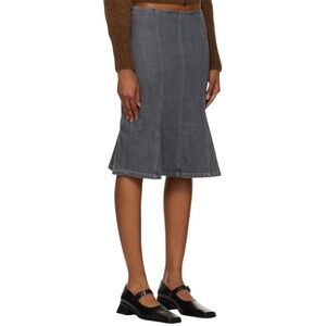 Paloma Wool Cinnamon Midi Skirt - Gray Denim Flared Hem Midi Skirt sz 36